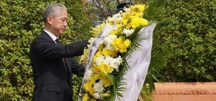 汪文斌大使凭吊在柬牺牲的中国维和烈士-GOGO社区